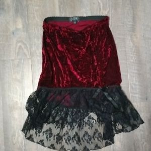 Widow Crushed Velvet Skirt